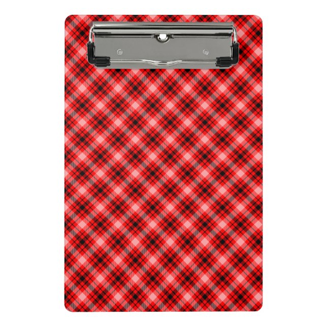 Minicarpeta De Pinza Tartán negro rojo tartán tachado patrón-24899 (Anverso)
