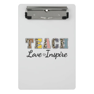 Minicarpeta De Pinza Teach, Love, Inspire