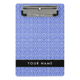Minicarpeta De Pinza Tecla De Meander Griega H Azul, Su Nombre, Persona