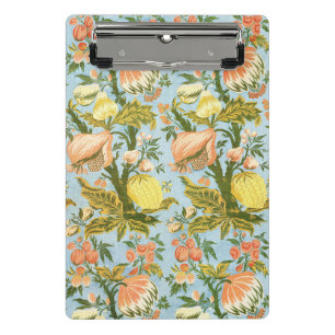 Minicarpeta De Pinza Textil Clásico Barroco Floral Frutas Damask