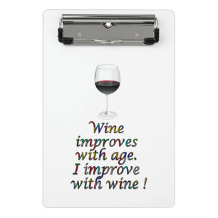 Minicarpeta De Pinza Texto divertido del vino