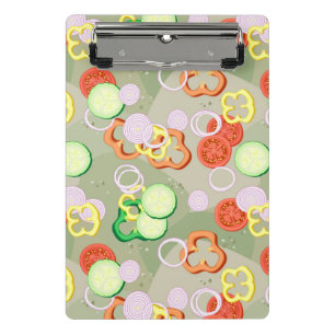 Minicarpeta De Pinza Textura con las rebanadas de verduras