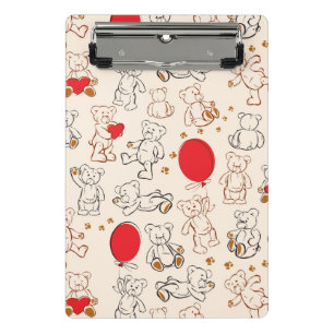 Minicarpeta De Pinza Textura con los osos de peluche