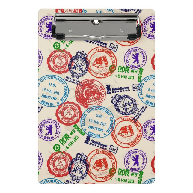 Minicarpeta De Pinza Textura con los sellos reales (Anverso)