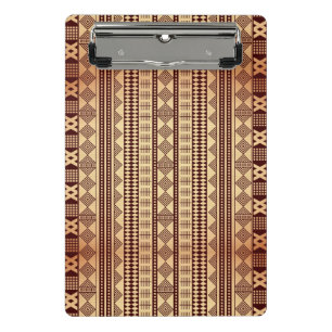 Minicarpeta De Pinza Textura étnica de Brown