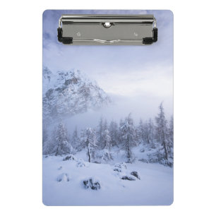 Minicarpeta De Pinza Tierras maravillosas del invierno, niebla, bosque 