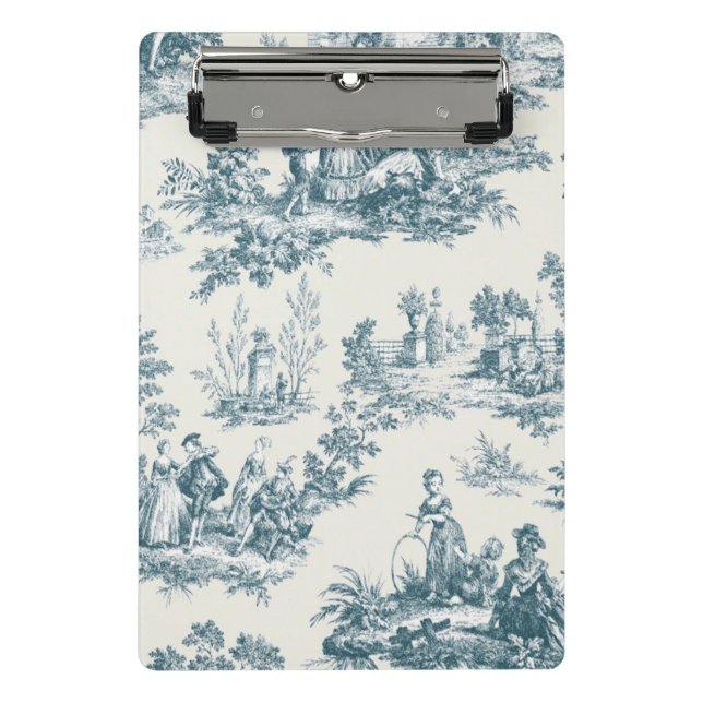Minicarpeta De Pinza Toile de jouy sage verde elegante (Anverso)