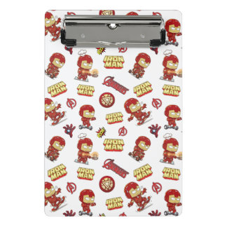 Minicarpeta De Pinza Tonto patrón sin fisuras de Chibi Iron Man - Super