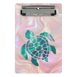 Minicarpeta De Pinza Tortuga brillante 
