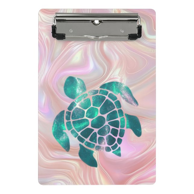 Minicarpeta De Pinza Tortuga brillante  (Anverso)