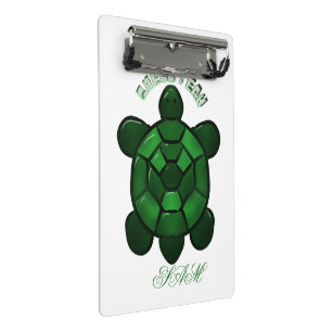 Minicarpeta De Pinza Tortuga linda personalizada y hecha a medida