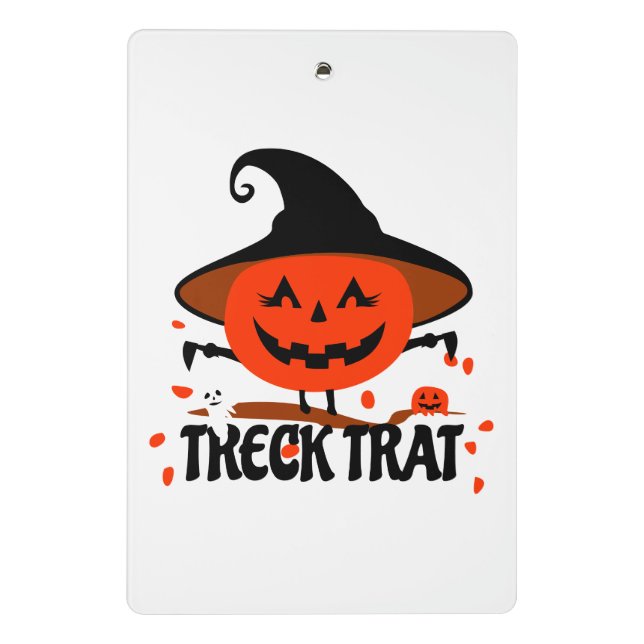 Minicarpeta De Pinza Treck Trat Pumpkin Sonriente (Reverso)