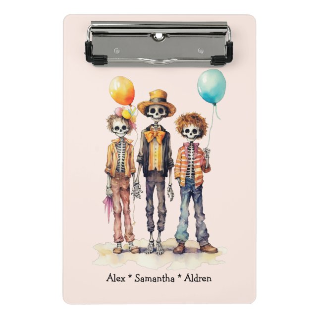 Minicarpeta De Pinza Trio Zombie Pastel Adorable - Halloween Cute (2) (Anverso)