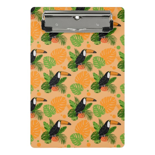 Minicarpeta De Pinza Trópico Toucan Bird Seamless Pattern (Anverso)