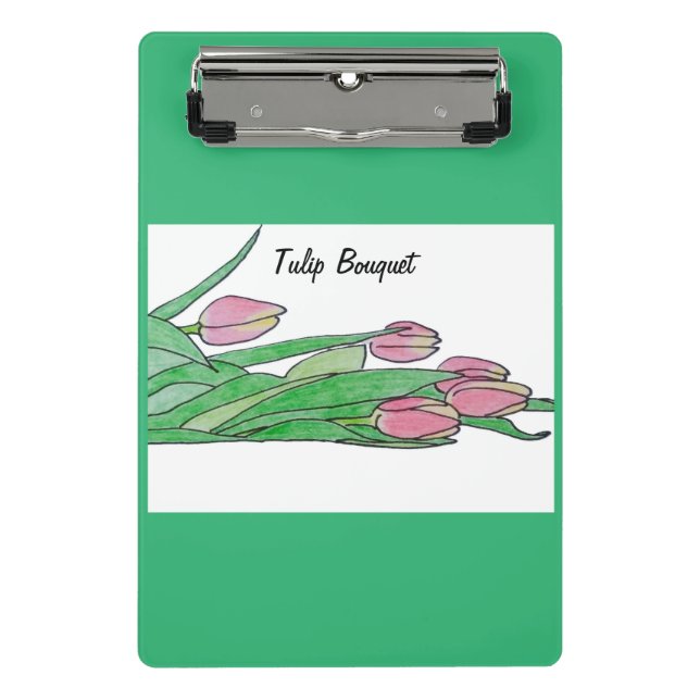 Minicarpeta De Pinza Tulip Bouquet boca abajo (Anverso)