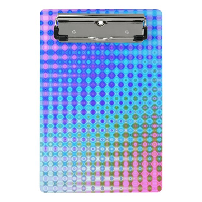 Minicarpeta De Pinza Turquesa azul púrpura magenta rosa (Anverso)