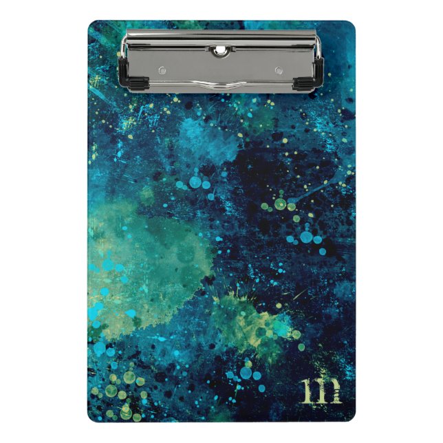 Minicarpeta De Pinza Turquesa y amarillo poco entusiasta (Anverso)