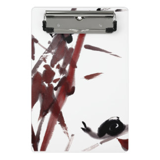 Minicarpeta De Pinza Tuschekunst mit Schnecke und Rotem Bambus