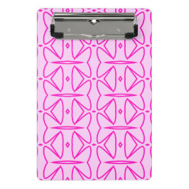 Minicarpeta De Pinza Two Toned Pink Pattern Mini Clipboard