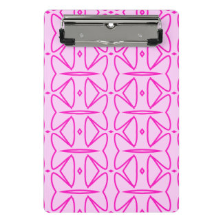 Minicarpeta De Pinza Two Toned Pink Pattern Mini Clipboard