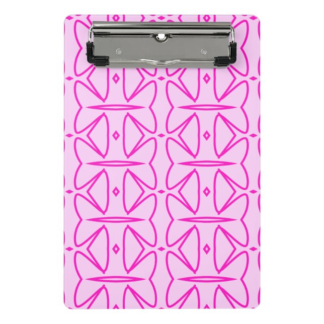 Minicarpeta De Pinza Two Toned Pink Pattern Mini Clipboard (Anverso)