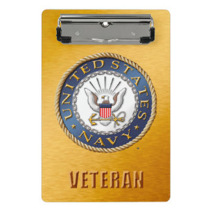 Minicarpeta De Pinza U.S. Tablero del veterano de la marina de guerra