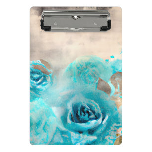 Minicarpeta De Pinza Una Serie de Diseño de Efímera Shabby Chic Azul 7