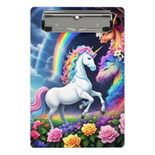 Minicarpeta De Pinza Unicornio de Arcoíris Uno