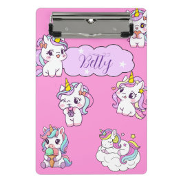 Minicarpeta De Pinza Unicornio Lindo Personalizado 