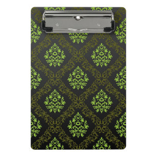 Minicarpeta De Pinza Verde floral del papel pintado