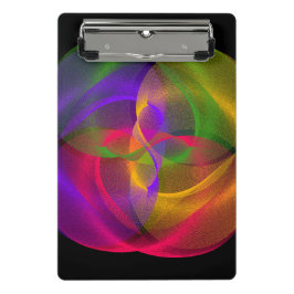 Minicarpeta De Pinza Vibrant Glossy Finish Geometric Mini Clipboard