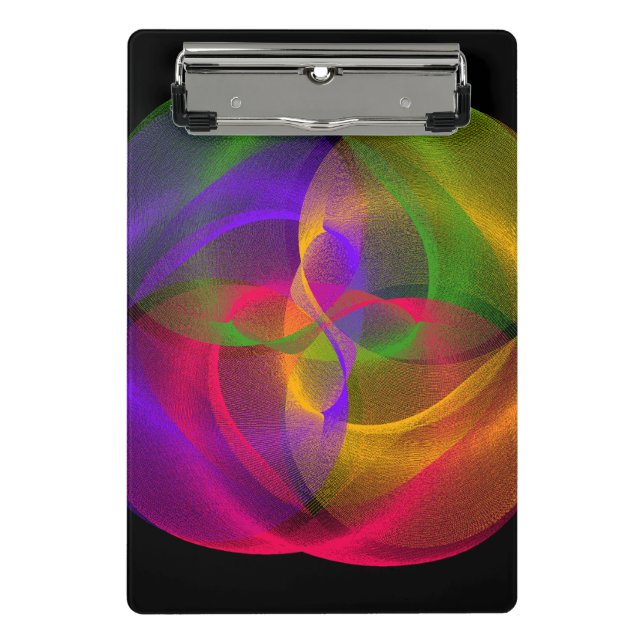 Minicarpeta De Pinza Vibrant Glossy Finish Geometric Mini Clipboard (Anverso)