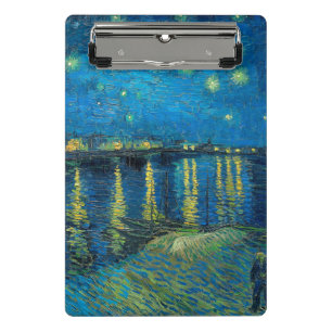Minicarpeta De Pinza Vincent Van Gogh Noche estrellada sobre el Ródano