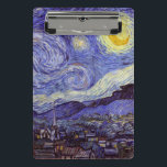 Minicarpeta De Pinza Vincent Van Gogh Starry Night Vintage Bella Artes<br><div class="desc">Vincent van Gogh Starry Night Bella Artes Painting Starry Night es un cuadro del artista holandés post-impresionista Vincent van Gogh. El cielo azul nocturno está lleno de nubes, estrellas y una luna creciente brillante. La noche estrellada es la única noche de la serie de vistas desde la ventana de su...</div>