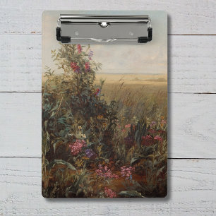 Minicarpeta De Pinza Vintage Colorful Meadow con diseño de flores silve