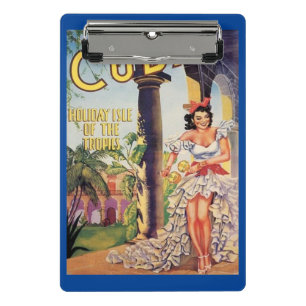Minicarpeta De Pinza Vintage Cuba Holiday Isle de Tropics