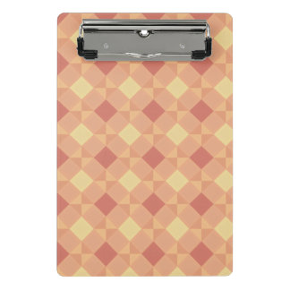 Minicarpeta De Pinza Warm Geometric Diamond Pattern in Peach & Terracot