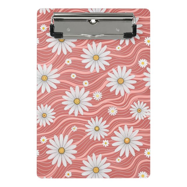 Minicarpeta De Pinza Wavy Pink Daisies (Anverso)