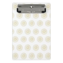 Minicarpeta De Pinza White | Golden Zinnia Flower Medallions