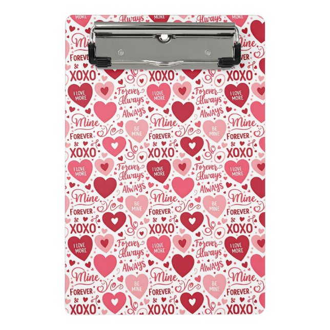 Minicarpeta De Pinza XOXO & Always Be Mine Pink Red (Anverso)