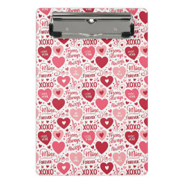 Minicarpeta De Pinza XOXO y siempre mía rosa rojo