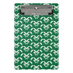 Minicarpeta De Pinza Zigzag floral verde
