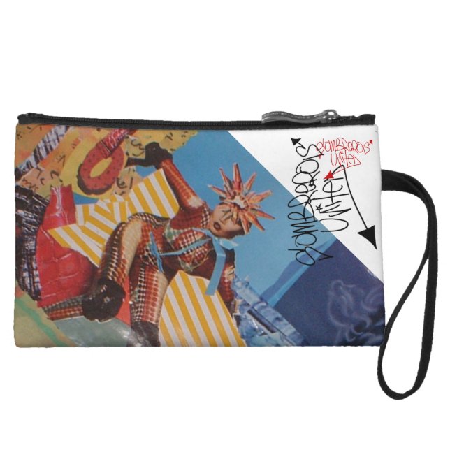 Miniclutch Los sombreros unieron el mini embrague del collage (Frente)