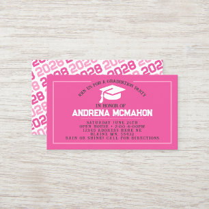 Minigraduación Rosa Única Invitaciones a Graduació