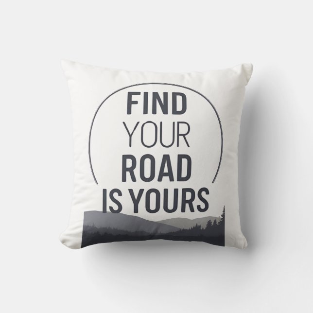 Mínima almohada exterior- ENCUENTRA QUE TU CARRETE (Anverso)