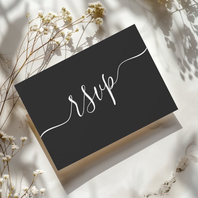 Minimal Black & White QR Code Wedding RSVP (Subido por el creador)
