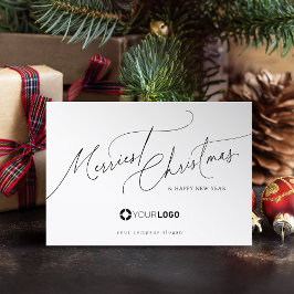 Minimal elegante guión Feliz Navidad Empresa