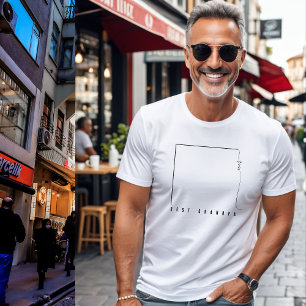 Minimal + Escrito Camiseta de Hombre Mejor Abuelo