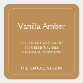 Minimal moderna y sencilla etiqueta de velas natur