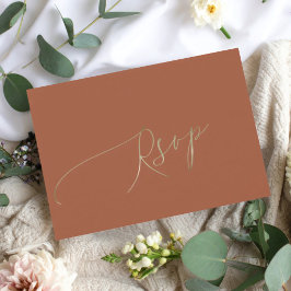 Minimal Terracotta Wedding RSVP